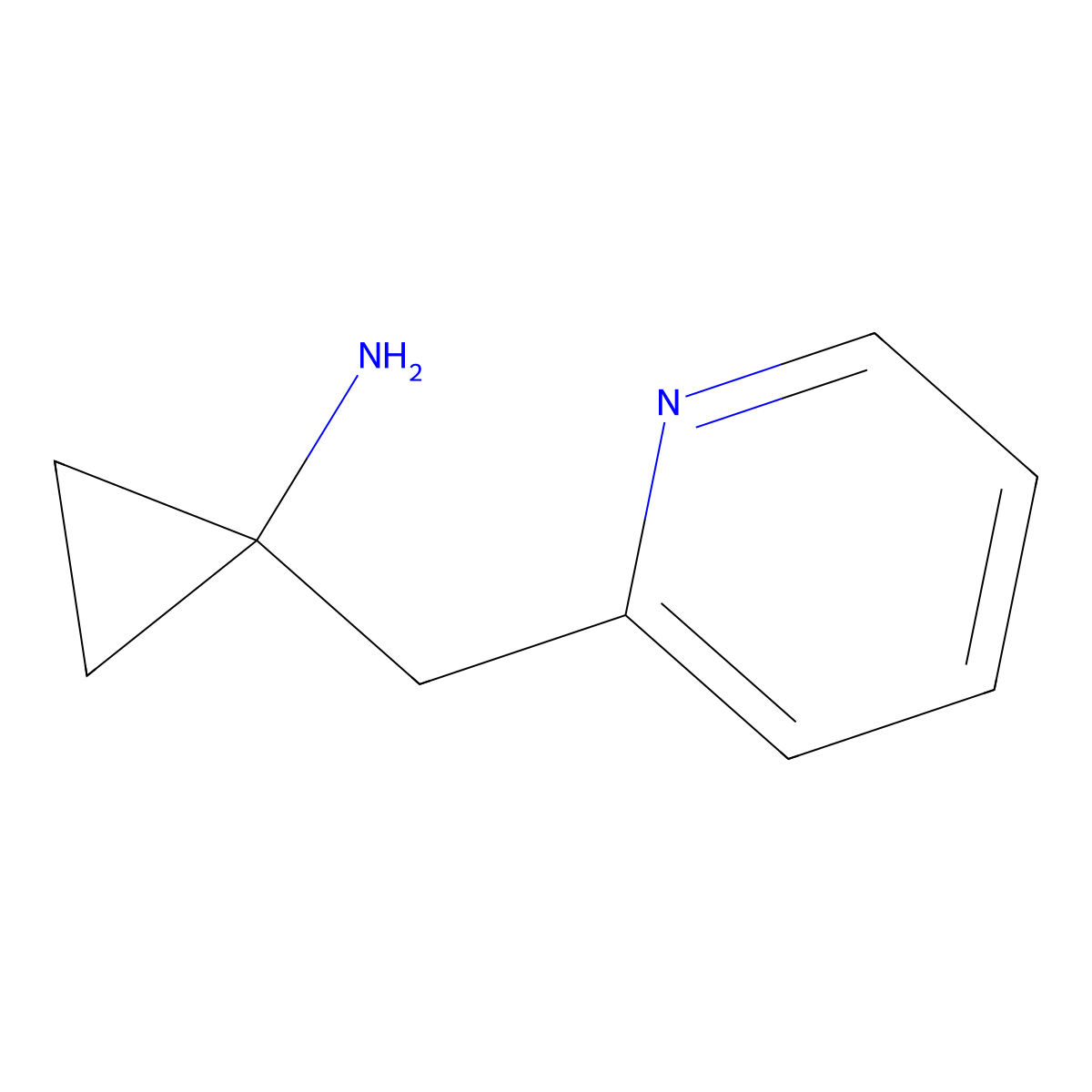 1-[(Pyridin-2-yl)methyl]cyclopropan-1-amine molecular structure, CAS 1248608-36-7