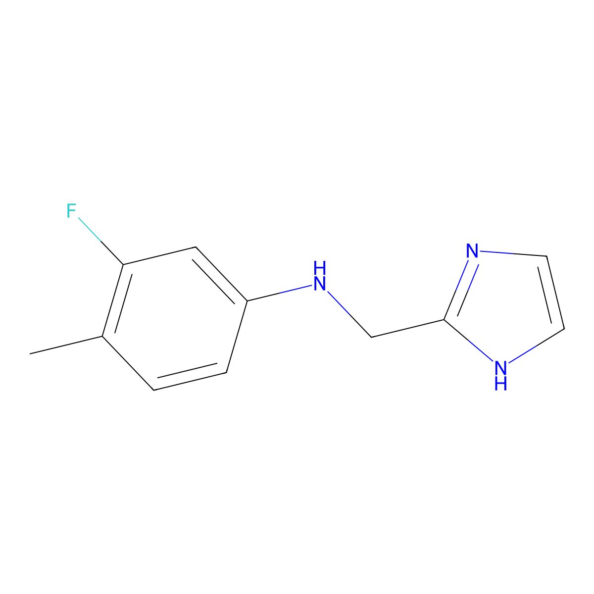 3-fluoro-N-[(1H-imidazol-2-yl)methyl]-4-methylaniline molecular structure, CAS 1248609-32-6
