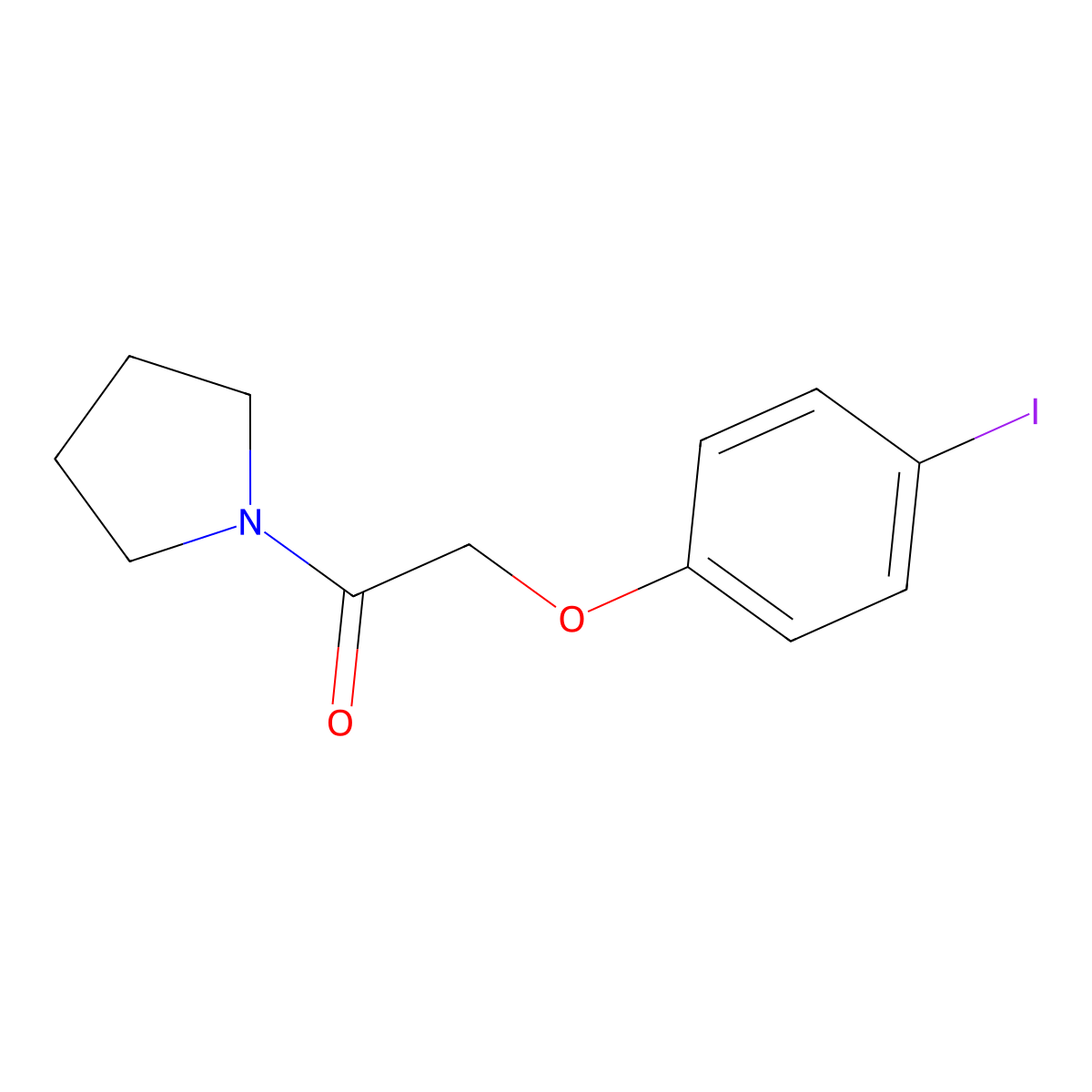 2-(4-Iodophenoxy)-1-(pyrrolidin-1-yl)ethan-1-one molecular structure, CAS 1248610-48-1
