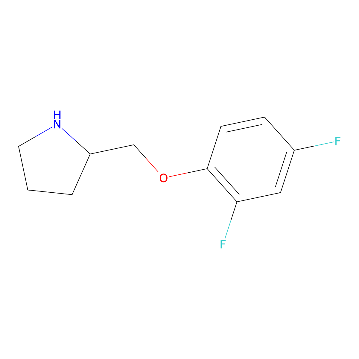 2-[(2,4-Difluorophenoxy)methyl]pyrrolidine molecular structure, CAS 1248611-99-5