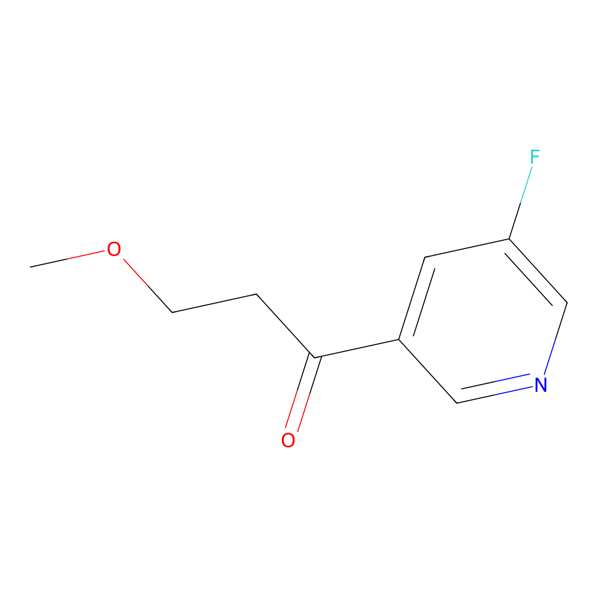 1-(5-Fluoropyridin-3-yl)-3-methoxypropan-1-one molecular structure, CAS 1248615-44-2
