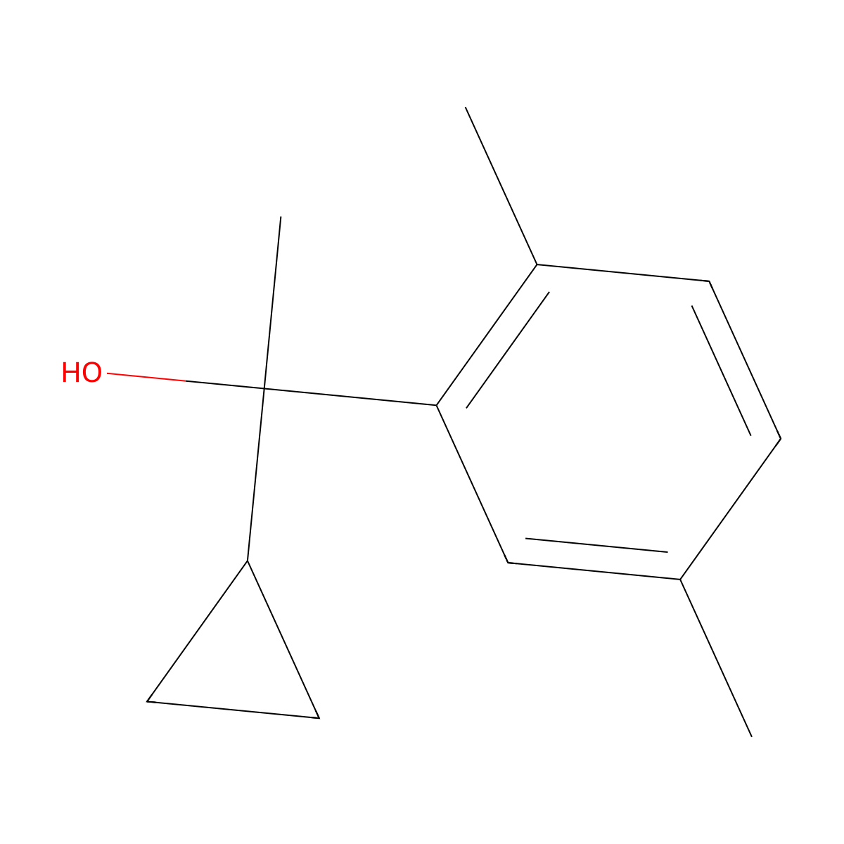 1-(2,5-Dimethylphenyl)-1-cyclopropyl ethanol molecular structure, CAS 1248616-51-4