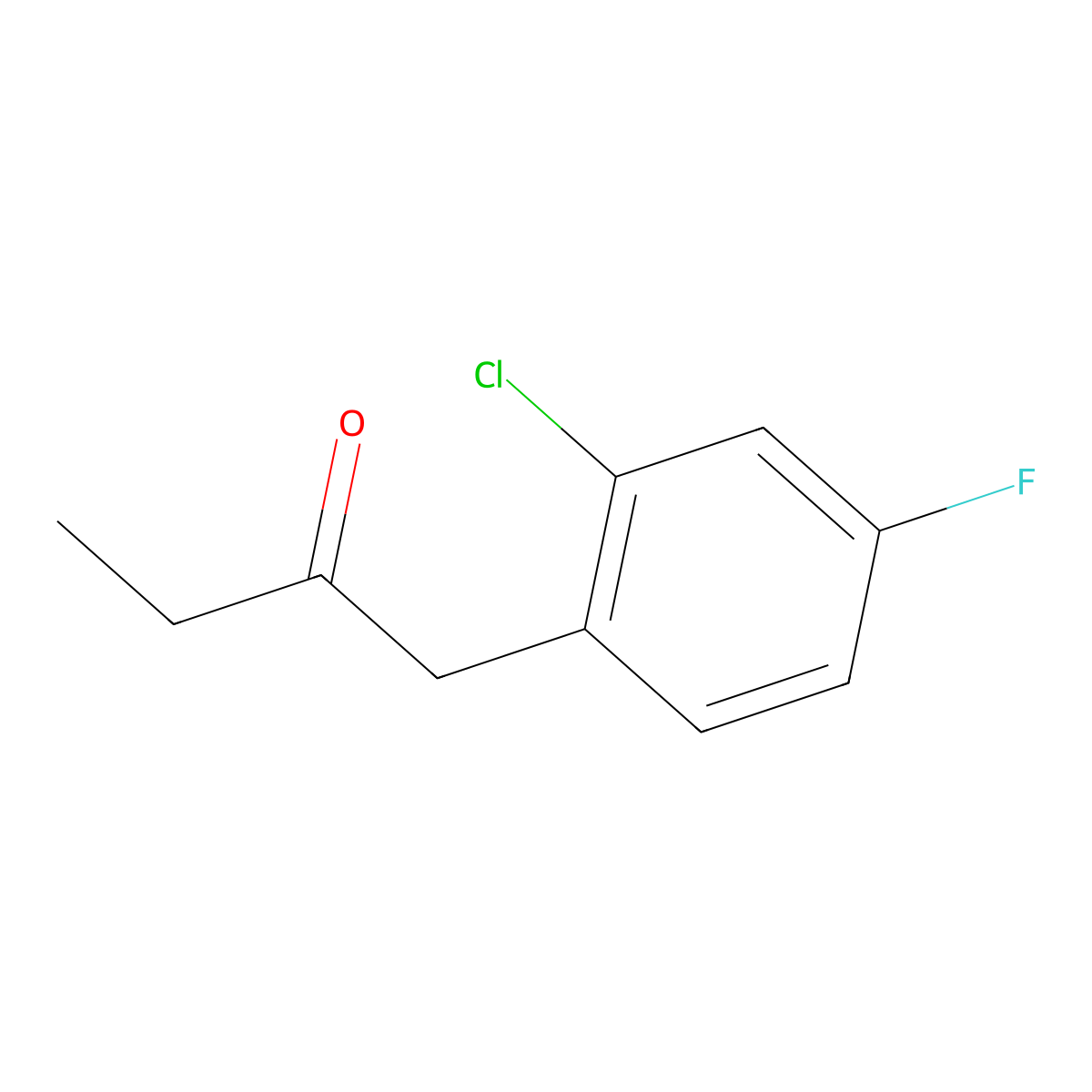 1-(2-Chloro-4-fluorophenyl)butan-2-one molecular structure, CAS 1248619-92-2