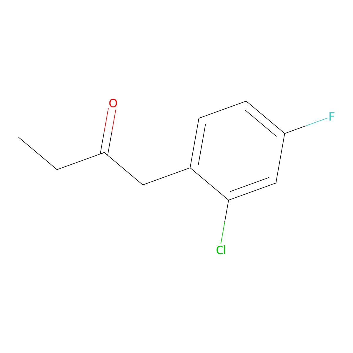 1-(2-Chloro-4-fluorophenyl)butan-2-one molecular structure, CAS 1248619-92-2