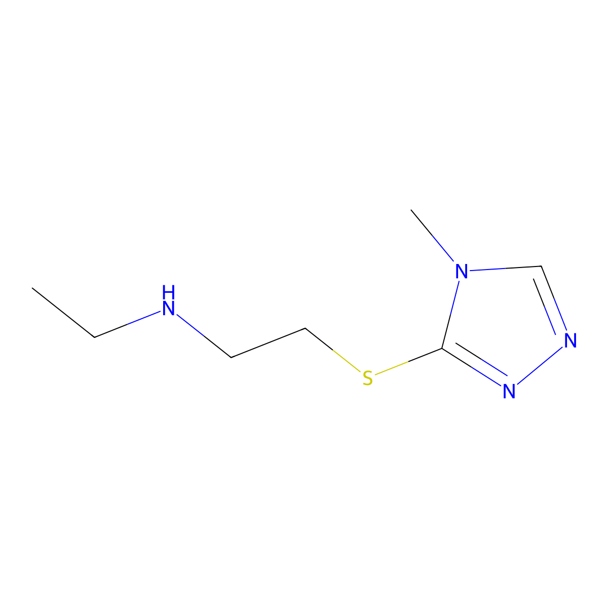 ethyl({2-[(4-methyl-4H-1,2,4-triazol-3-yl)sulfanyl]ethyl})amine molecular structure, CAS 1248620-78-1