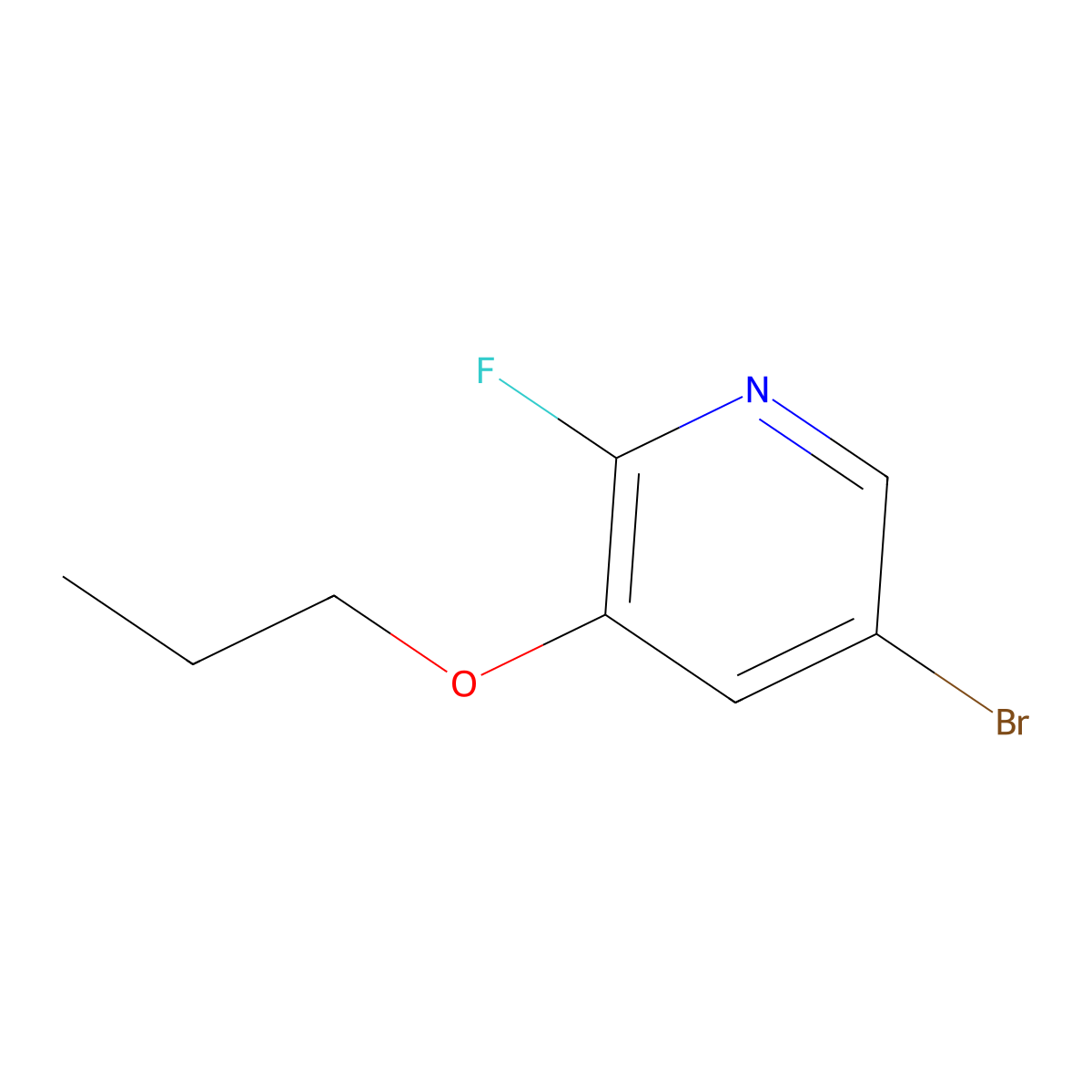 5-Bromo-2-fluoro-3-propoxypyridine molecular structure, CAS 1248622-88-9