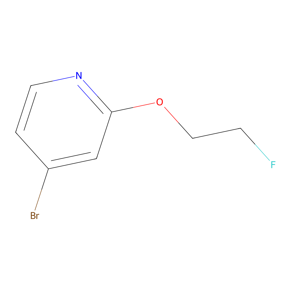 4-Bromo-2-(2-fluoroethoxy)pyridine molecular structure, CAS 1248622-95-8