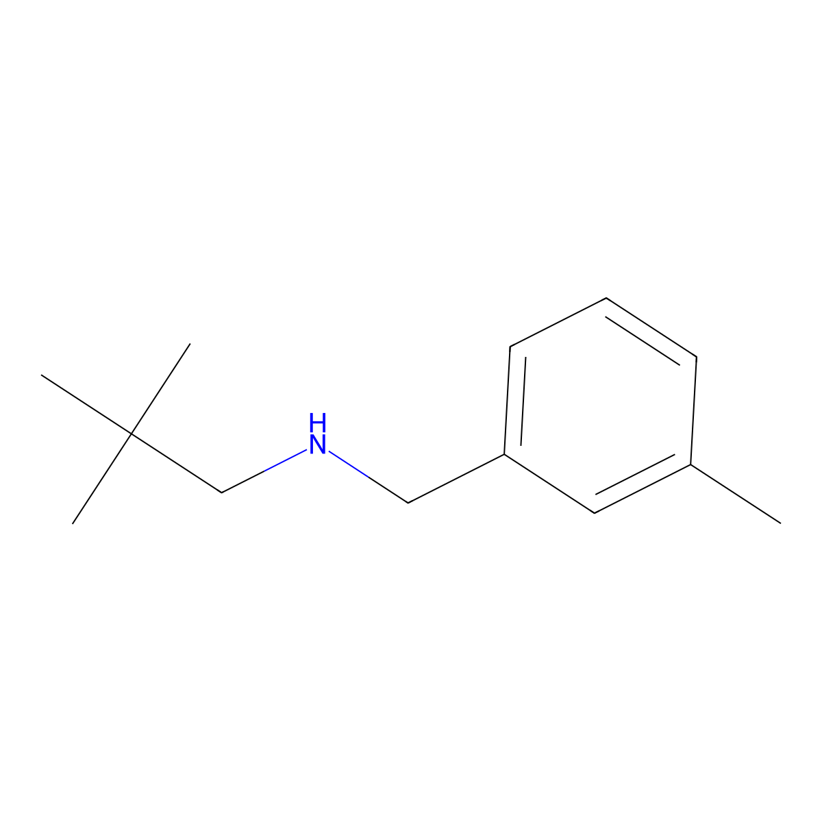 (2,2-Dimethylpropyl)[(3-methylphenyl)methyl]amine molecular structure, CAS 1248626-10-9