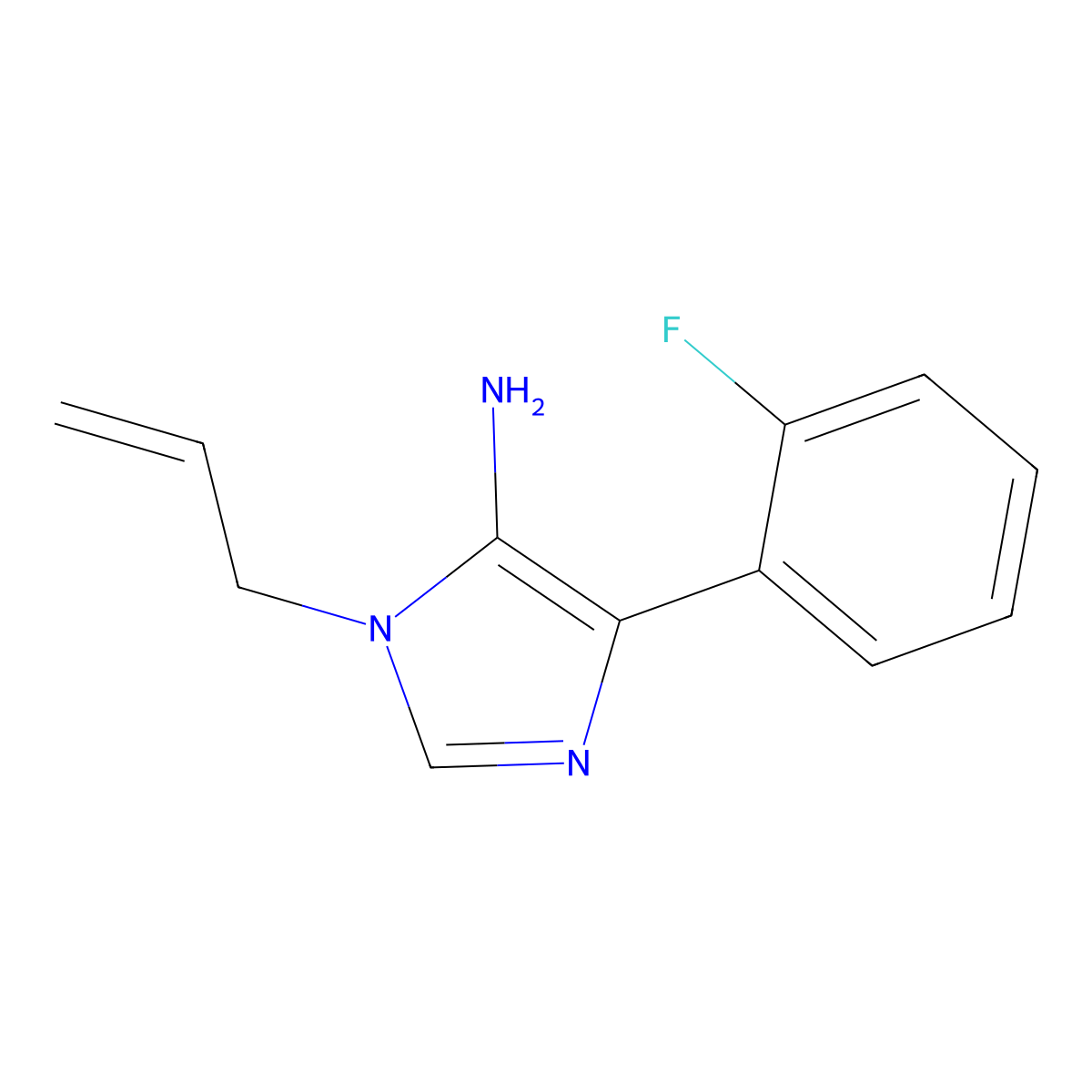 1-Allyl-4-(2-fluorophenyl)-1H-imidazol-5-amine molecular structure, CAS 1248627-60-2