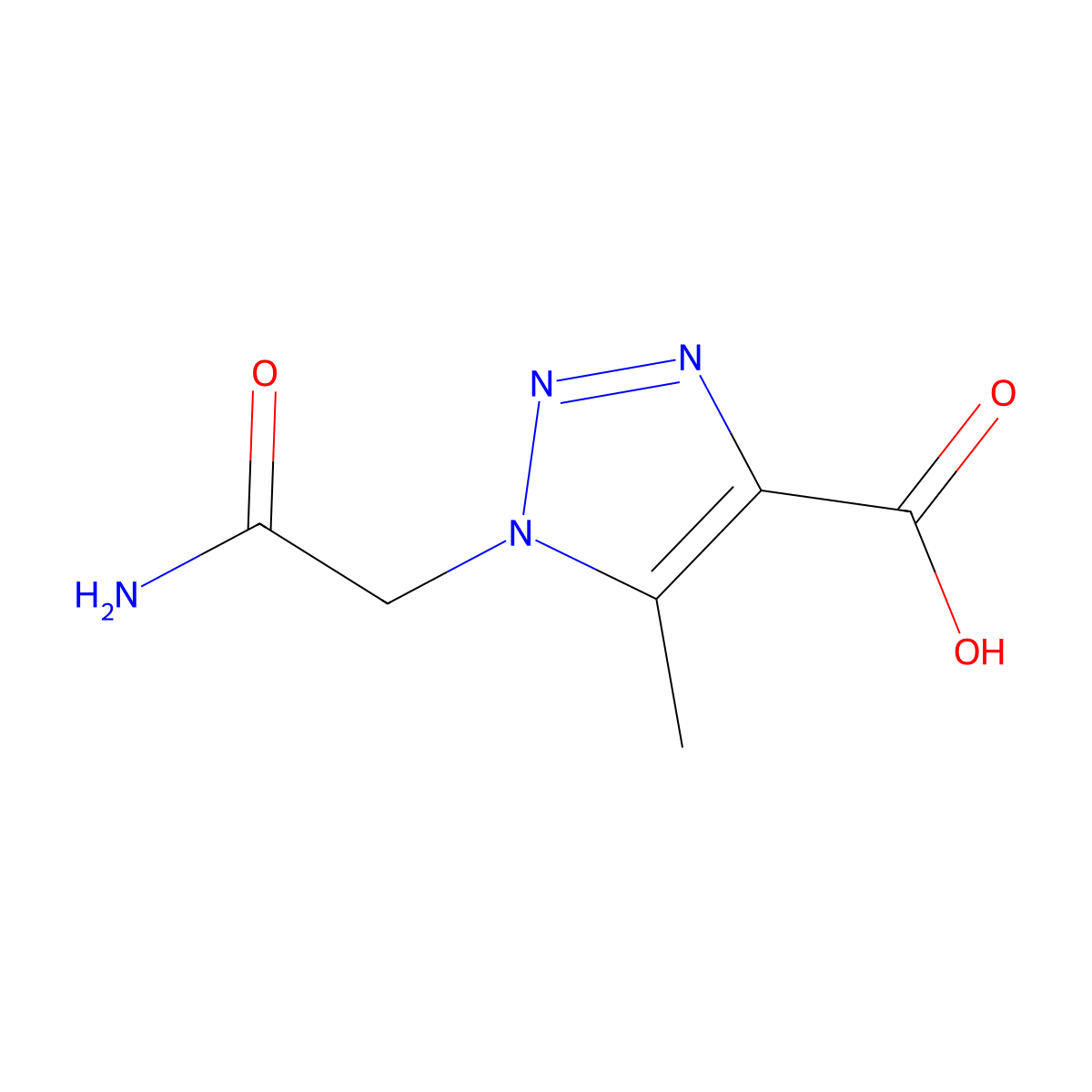 1-(carbamoylmethyl)-5-methyl-1H-1,2,3-triazole-4-carboxylic acid molecular structure, CAS 1248630-63-8
