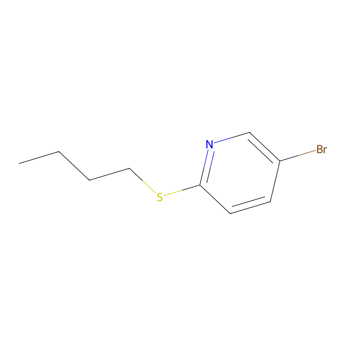 5-Bromo-2-(butylsulfanyl)pyridine molecular structure, CAS 1248631-24-4