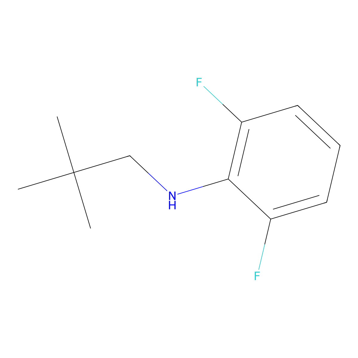 N-(2,2-dimethylpropyl)-2,6-difluoroaniline molecular structure, CAS 1248631-80-2