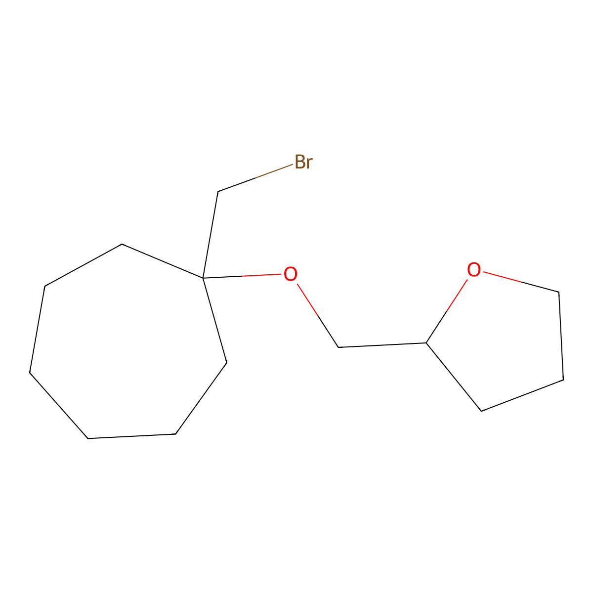 2-(((1-(Bromomethyl)cycloheptyl)oxy)methyl)tetrahydrofuran molecular structure, CAS 1248632-17-8