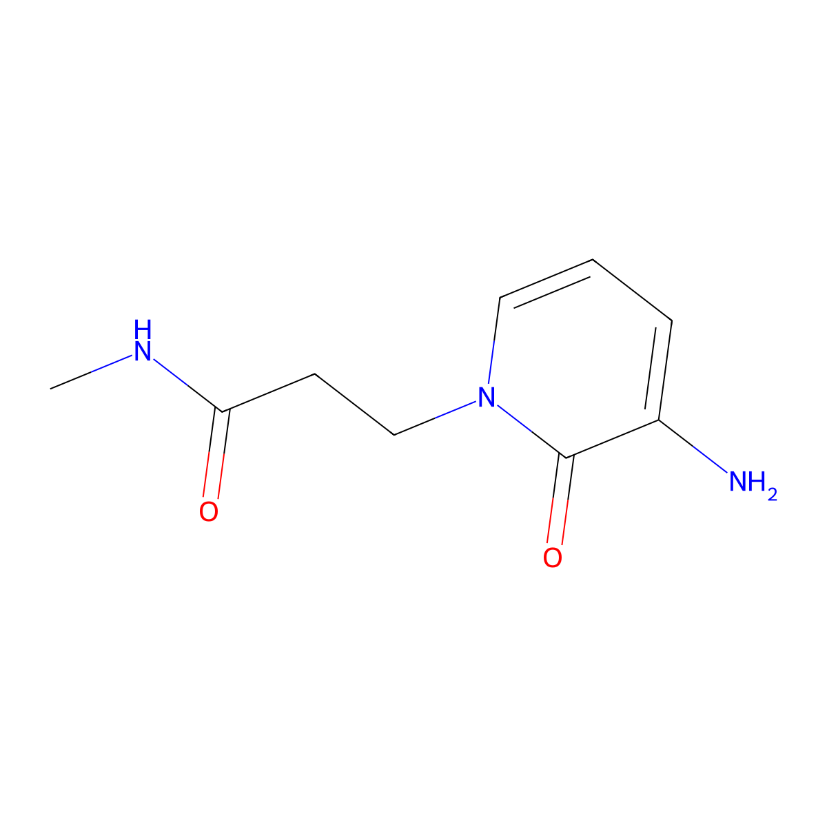 3-(3-amino-2-oxo-1,2-dihydropyridin-1-yl)-N-methylpropanamide molecular structure, CAS 1248632-31-6