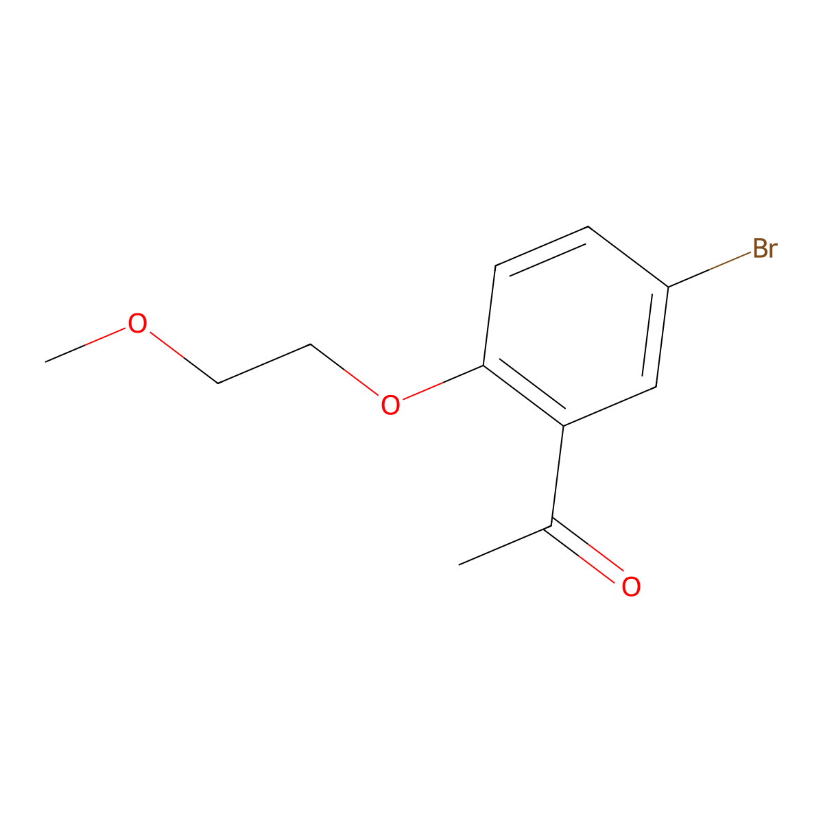 1-(5-Bromo-2-(2-methoxyethoxy)phenyl)ethanone molecular structure, CAS 1248632-72-5