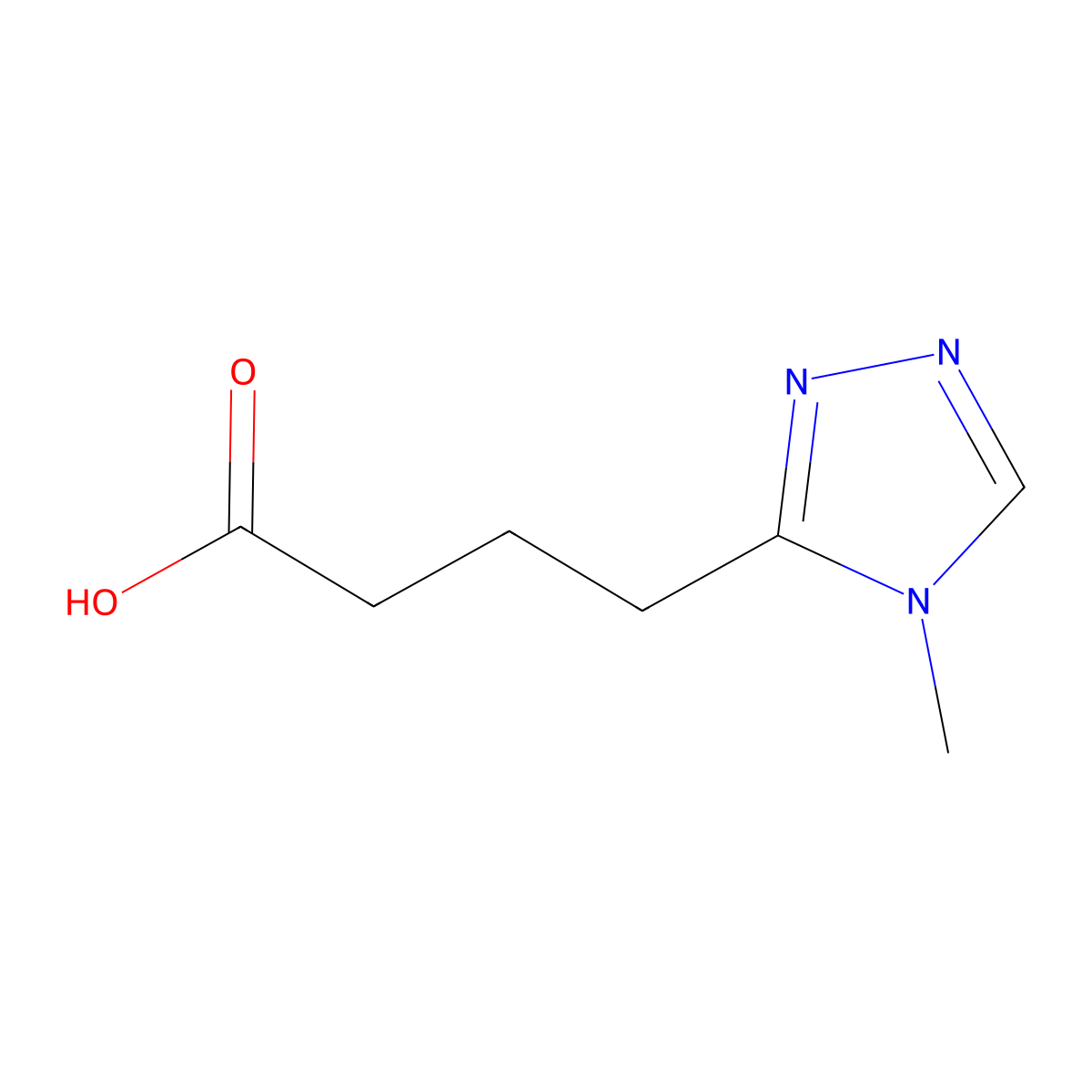 4-(4-Methyl-4h-1,2,4-triazol-3-yl)butanoic acid molecular structure, CAS 1248637-07-1