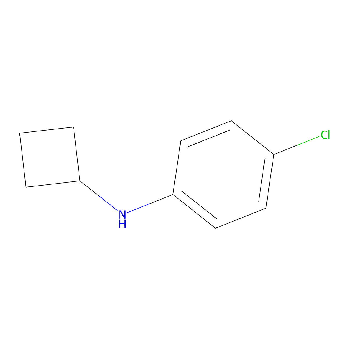 4-chloro-N-cyclobutylaniline molecular structure, CAS 1248639-70-4