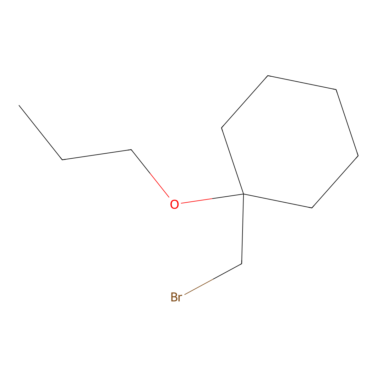 1-(Bromomethyl)-1-propoxycyclohexane molecular structure, CAS 1248642-01-4