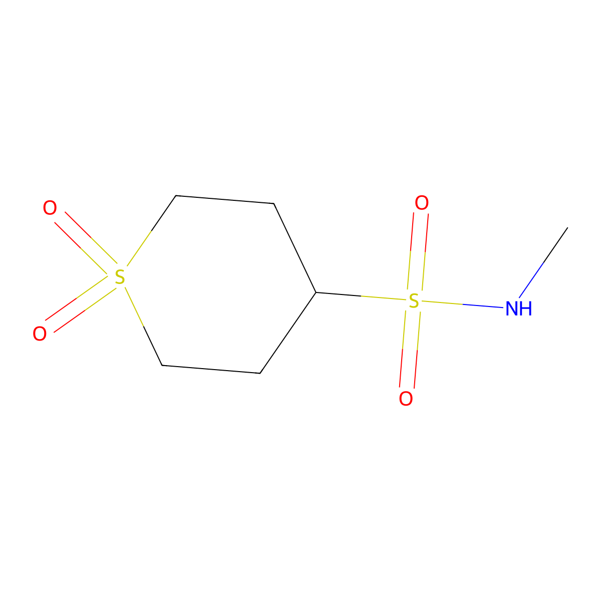 N-Methyl-1,1-dioxo-1lambda6-thiane-4-sulfonamide molecular structure, CAS 1248643-77-7