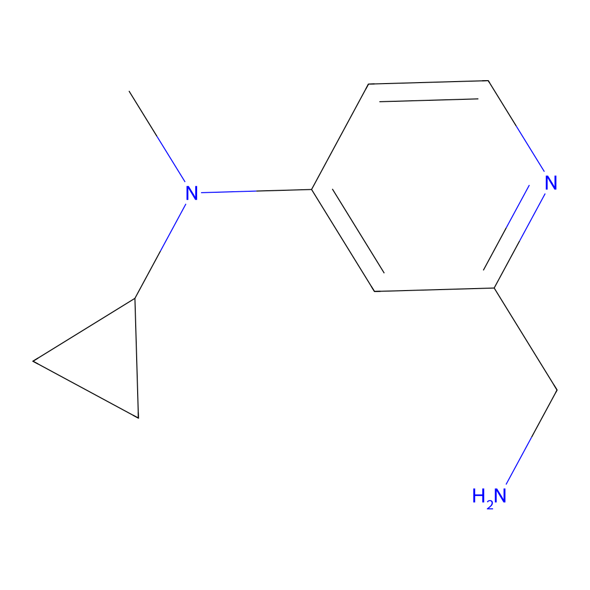 2-(aminomethyl)-N-cyclopropyl-N-methylpyridin-4-amine molecular structure, CAS 1248644-44-1