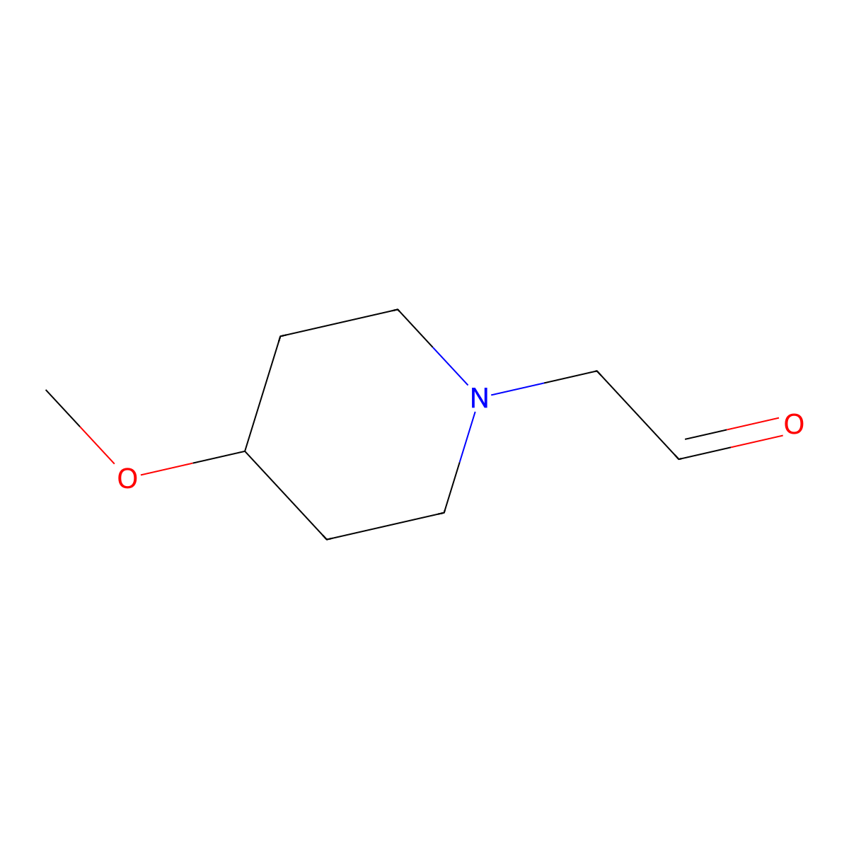 2-(4-Methoxypiperidin-1-yl)acetaldehyde molecular structure, CAS 1248644-66-7