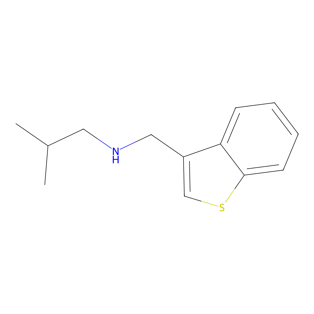 [(1-Benzothiophen-3-yl)methyl](2-methylpropyl)amine molecular structure, CAS 1248644-67-8