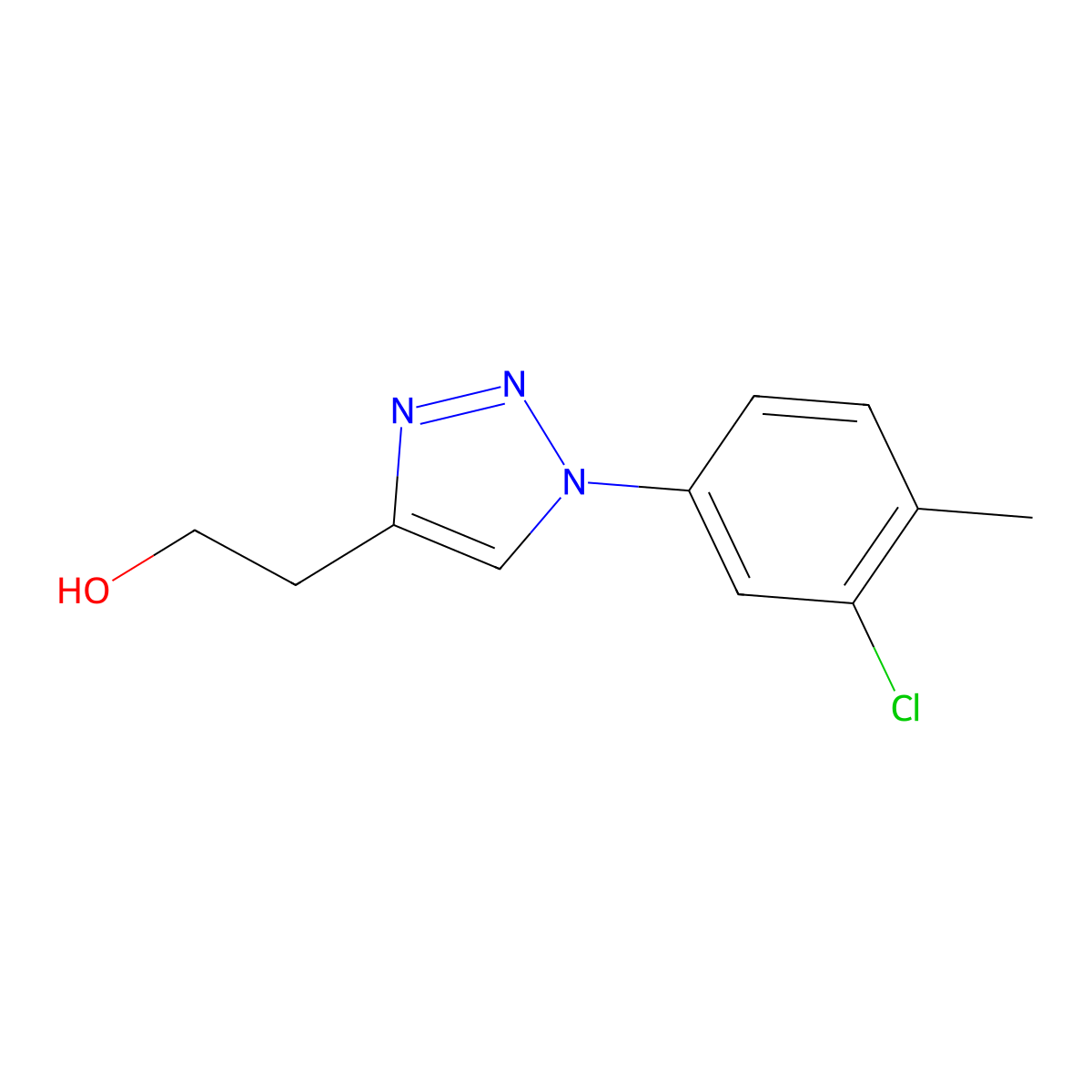 2-[1-(3-chloro-4-methylphenyl)-1H-1,2,3-triazol-4-yl]ethan-1-ol molecular structure, CAS 1248644-68-9