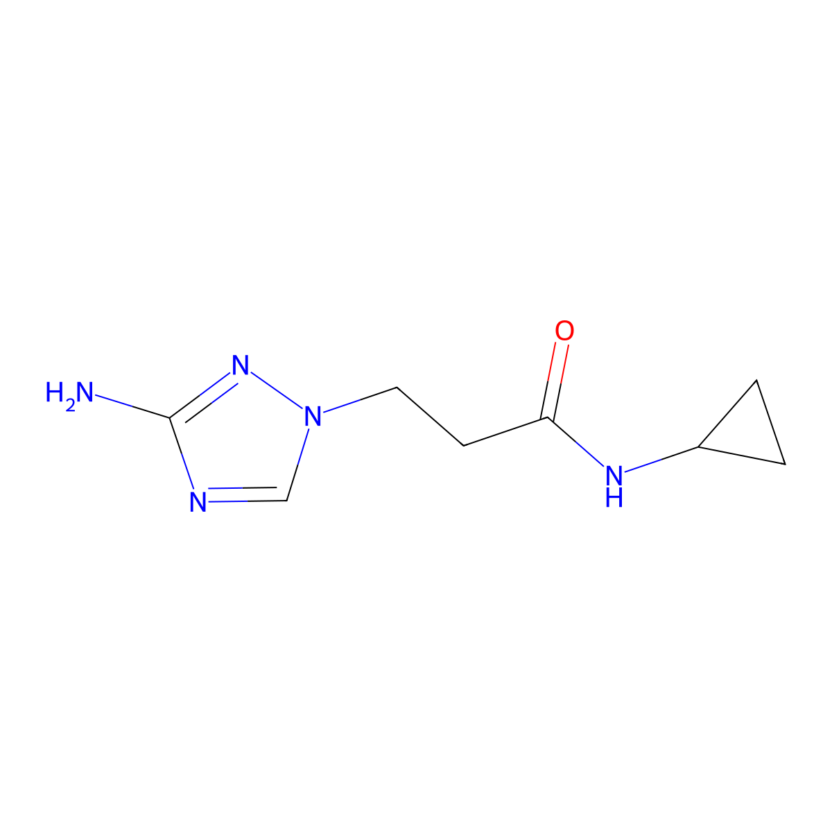 3-(3-Amino-1h-1,2,4-triazol-1-yl)-N-cyclopropylpropanamide molecular structure, CAS 1248646-29-8