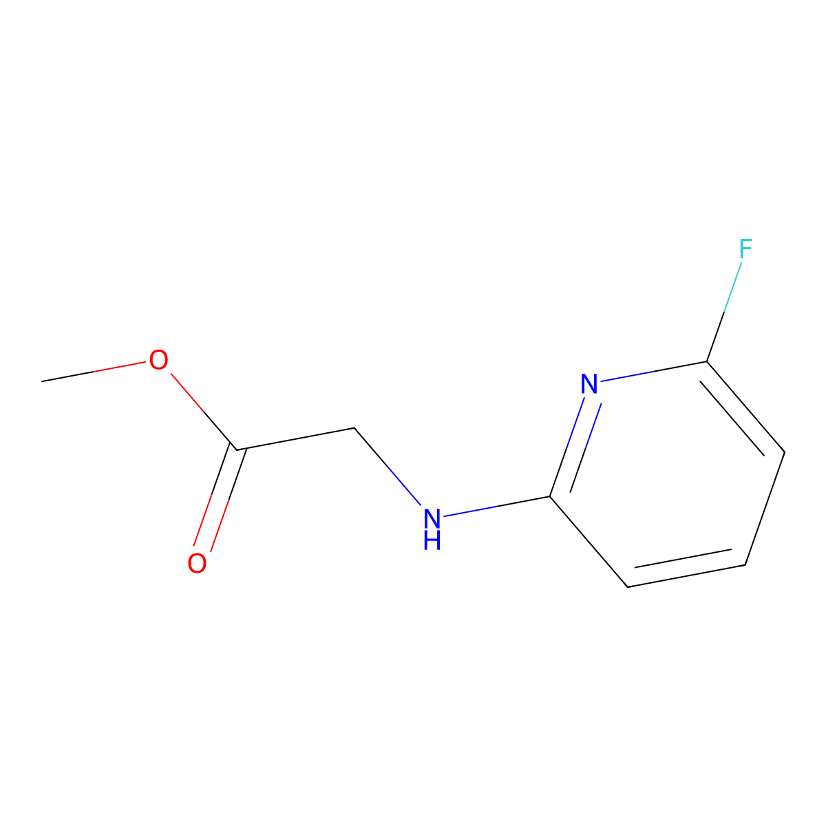 Methyl 2-((6-fluoropyridin-2-yl)amino)acetate molecular structure, CAS 1248649-02-6