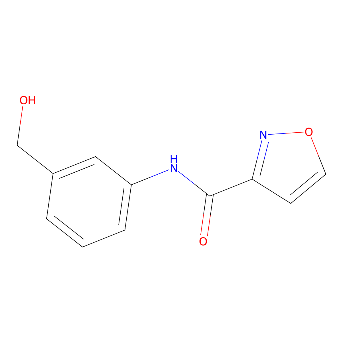 N-[3-(hydroxymethyl)phenyl]-1,2-oxazole-3-carboxamide molecular structure, CAS 1248650-39-6