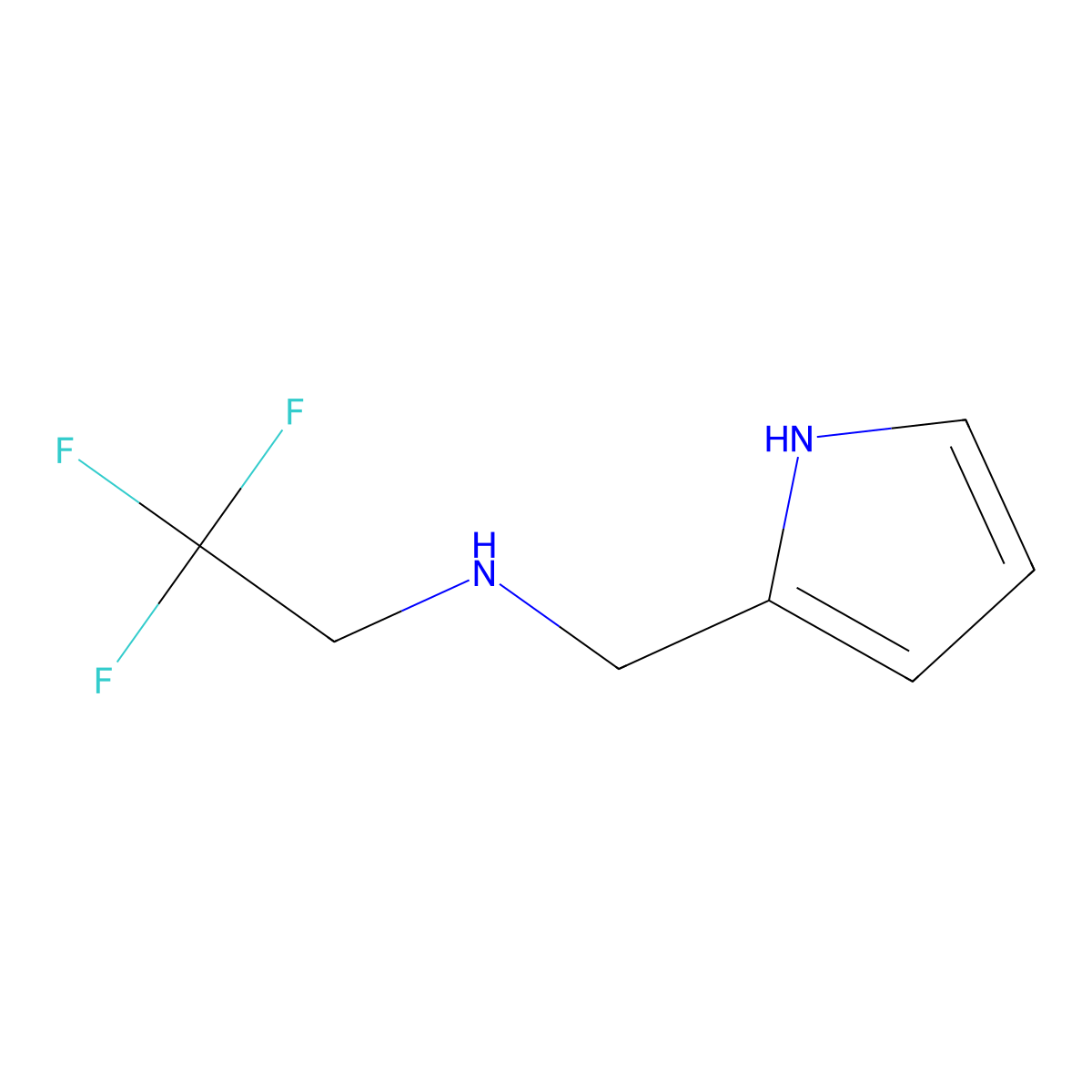 (1H-pyrrol-2-ylmethyl)(2,2,2-trifluoroethyl)amine molecular structure, CAS 1248651-65-1