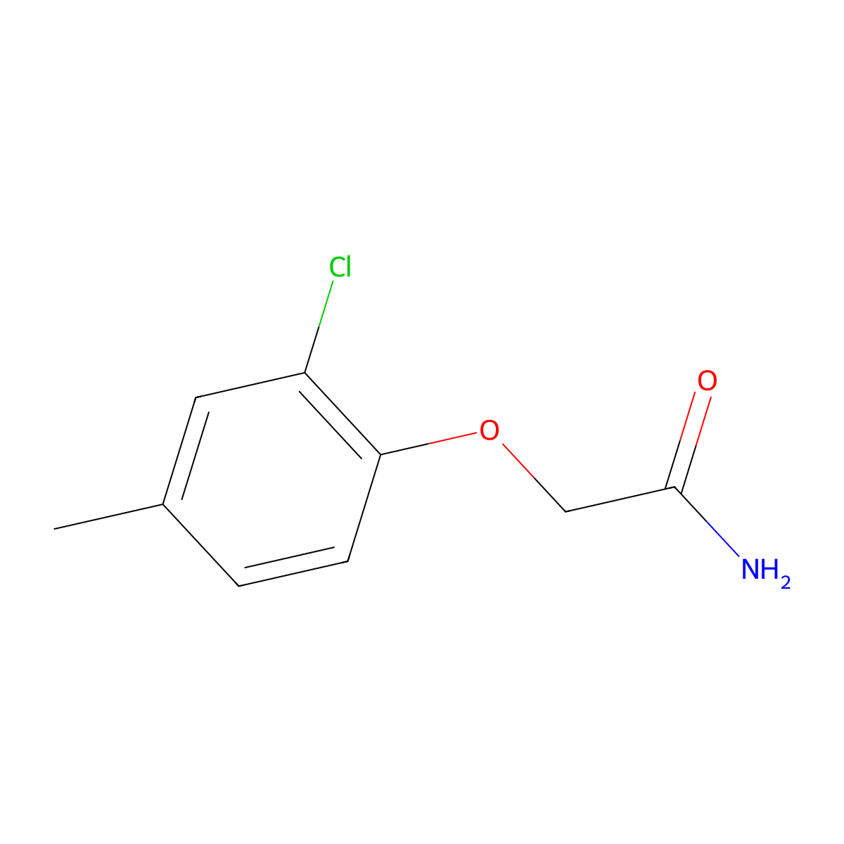 2-(2-Chloro-4-methylphenoxy)acetamide molecular structure, CAS 1248651-95-7