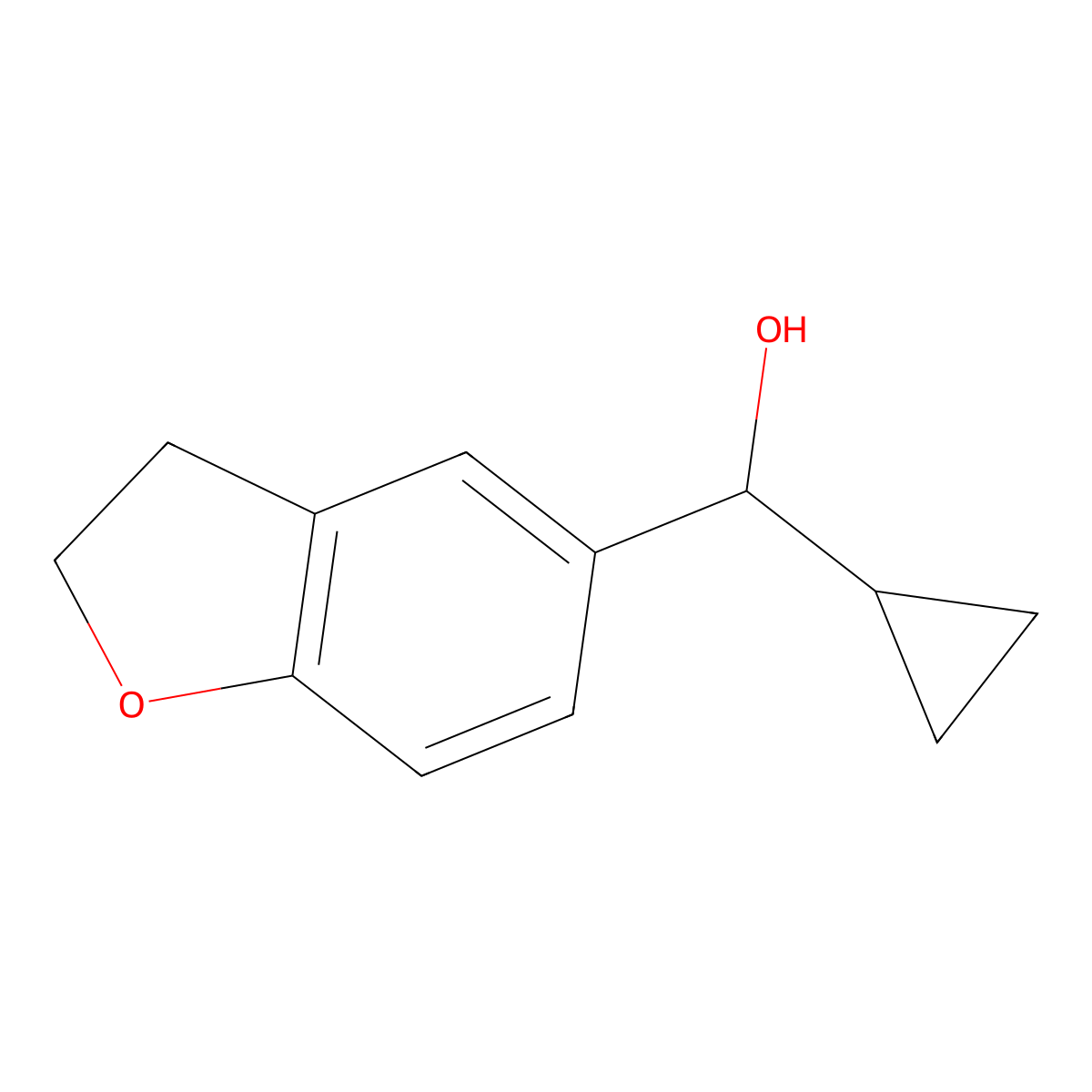 Cyclopropyl(2,3-dihydrobenzofuran-5-yl)methanol molecular structure, CAS 1248652-29-0