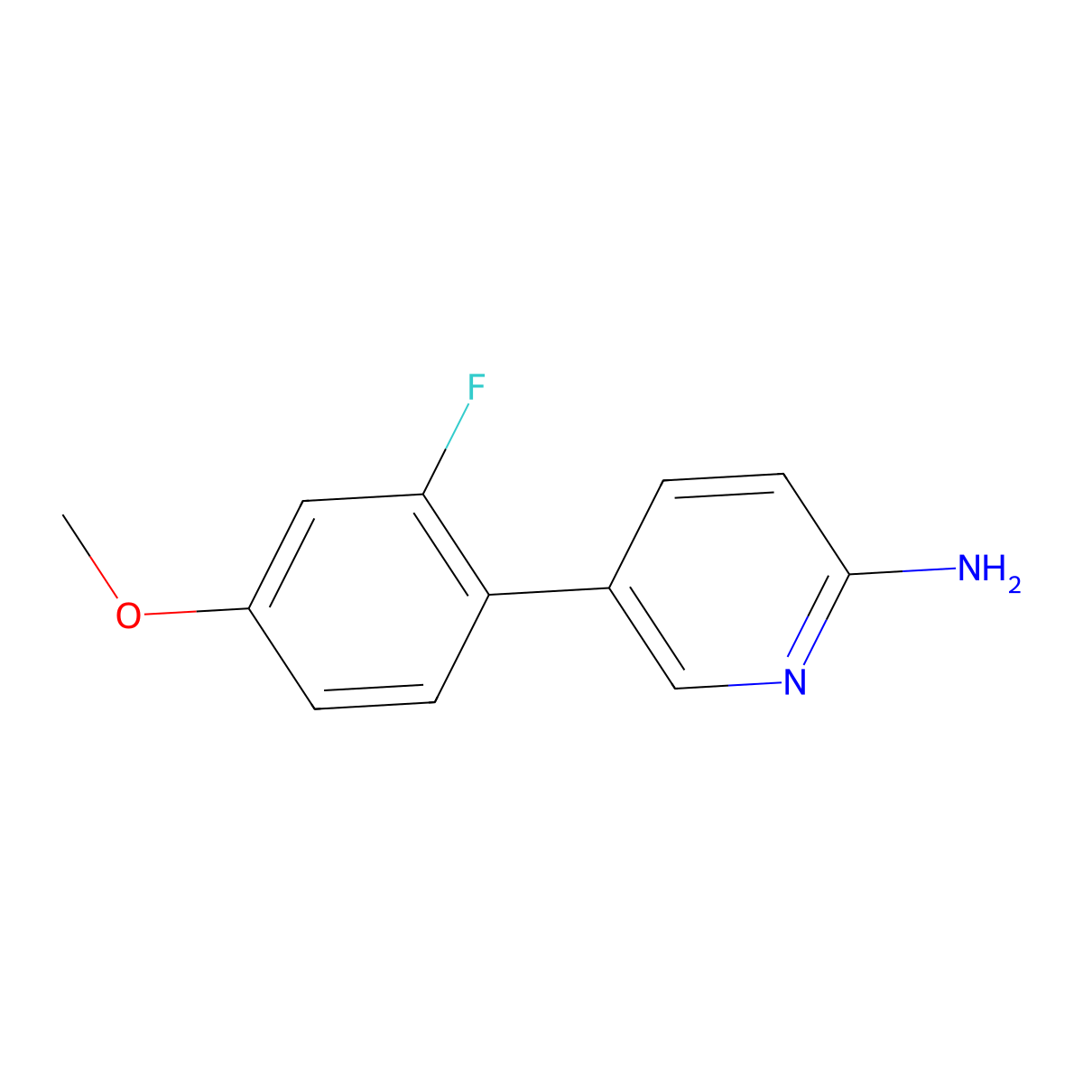 5-(2-Fluoro-4-methoxyphenyl)pyridin-2-amine molecular structure, CAS 1248655-09-5