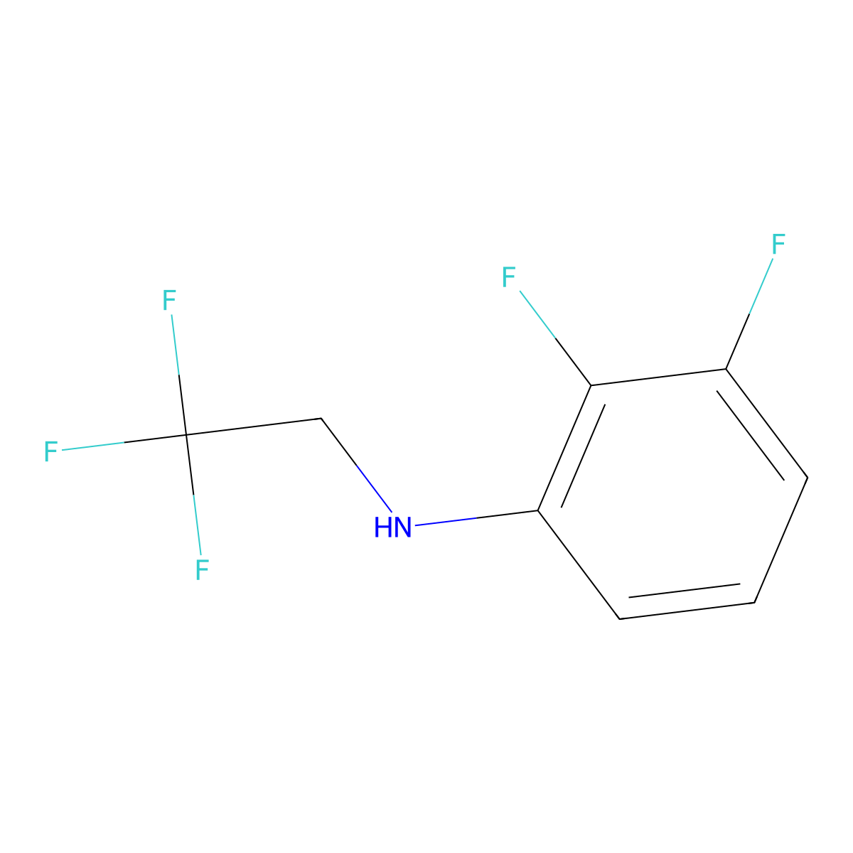 2,3-difluoro-N-(2,2,2-trifluoroethyl)aniline molecular structure, CAS 1248655-81-3
