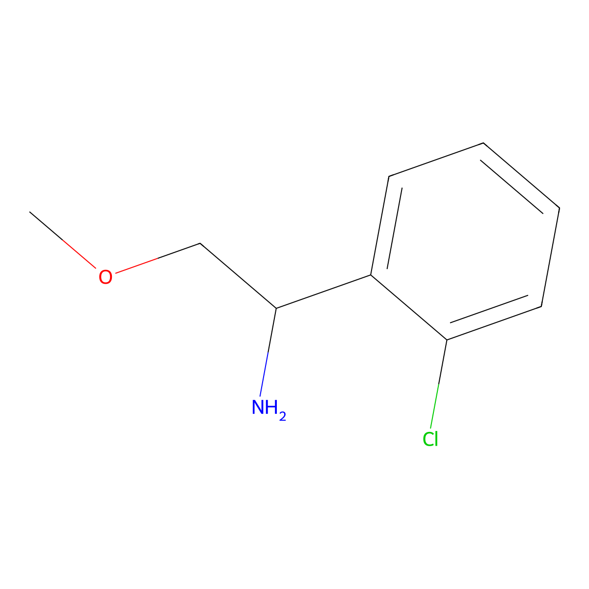 1-(2-Chlorophenyl)-2-methoxyethan-1-amine molecular structure, CAS 1248656-07-6