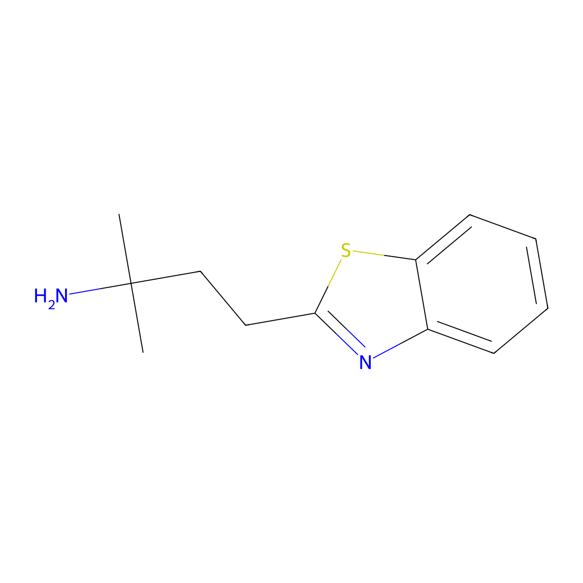 4-(Benzo[d]thiazol-2-yl)-2-methylbutan-2-amine molecular structure, CAS 1248657-67-1