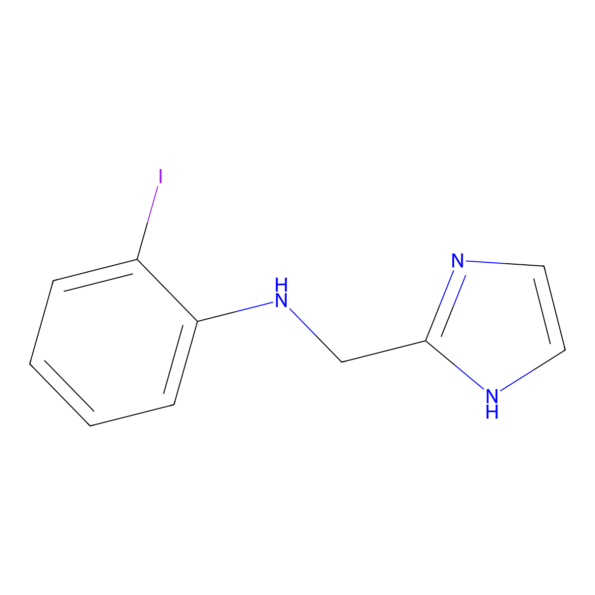 N-[(1H-imidazol-2-yl)methyl]-2-iodoaniline molecular structure, CAS 1248659-18-8