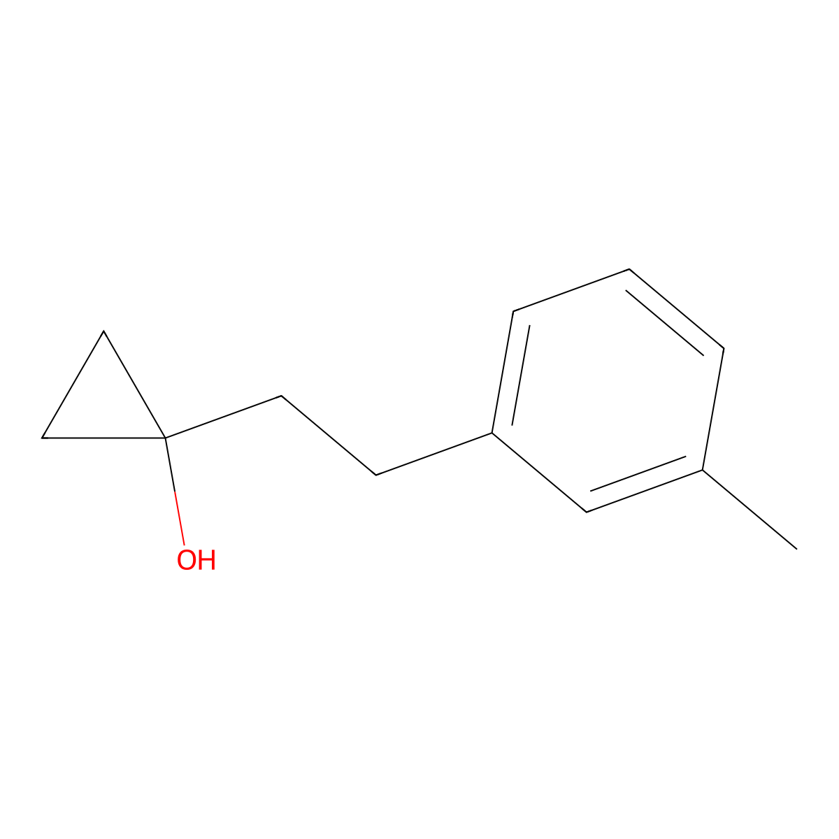1-(3-Methylphenethyl)cyclopropan-1-ol molecular structure, CAS 1248661-36-0