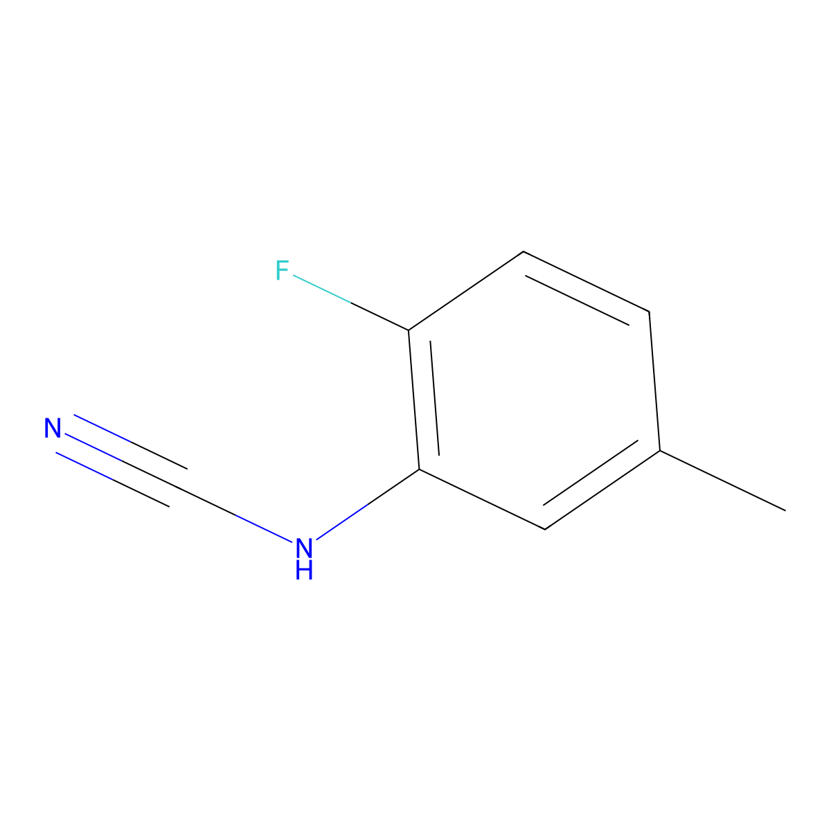 [(2-Fluoro-5-methylphenyl)amino]carbonitrile molecular structure, CAS 1248664-55-2