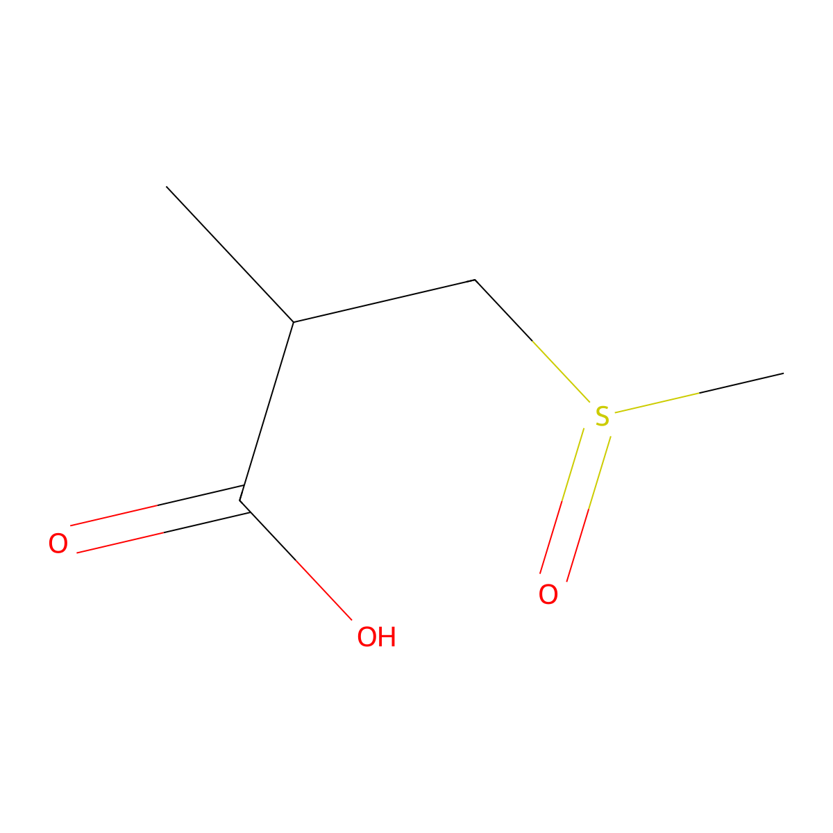 3-Methanesulfinyl-2-methylpropanoic acid molecular structure, CAS 1248666-78-5