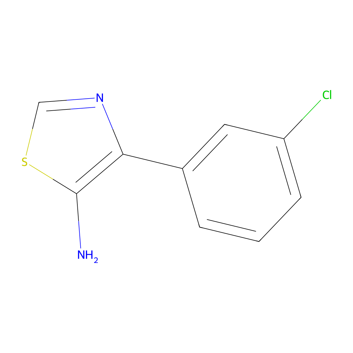 4-(3-Chlorophenyl)thiazol-5-amine molecular structure, CAS 1248666-91-2