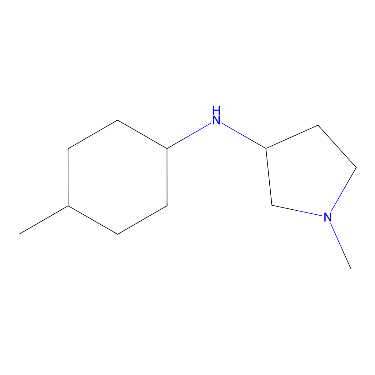 1-methyl-N-(4-methylcyclohexyl)pyrrolidin-3-amine molecular structure, CAS 1248668-05-4