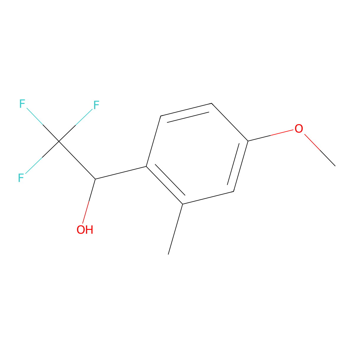 2,2,2-Trifluoro-1-(4-methoxy-2-methylphenyl)ethan-1-ol molecular structure, CAS 1248668-85-0
