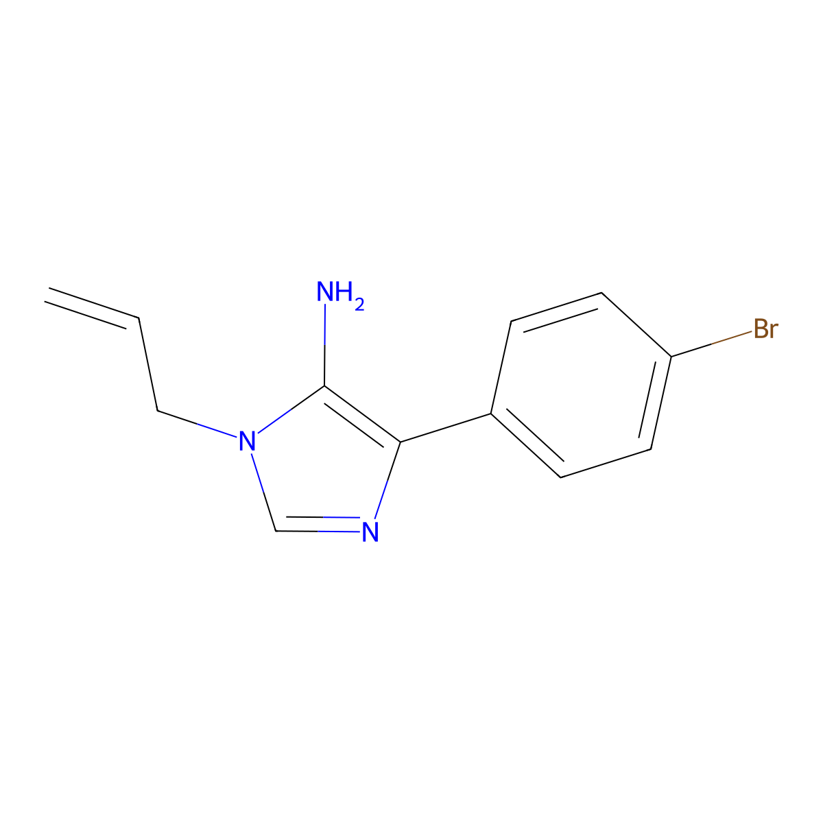 1-Allyl-4-(4-bromophenyl)-1H-imidazol-5-amine molecular structure, CAS 1248671-04-6