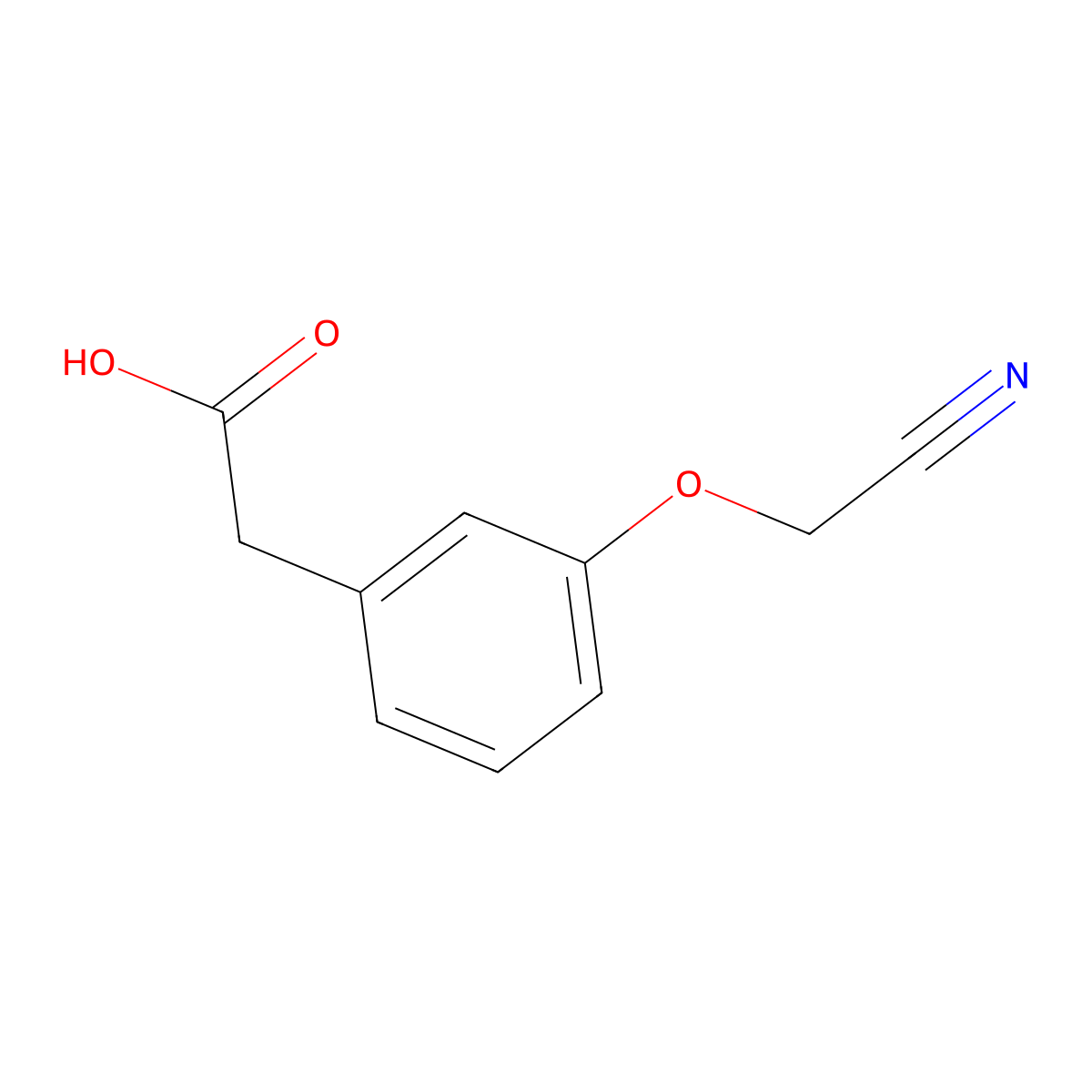 2-[3-(Cyanomethoxy)phenyl]acetic acid molecular structure, CAS 1248672-51-6