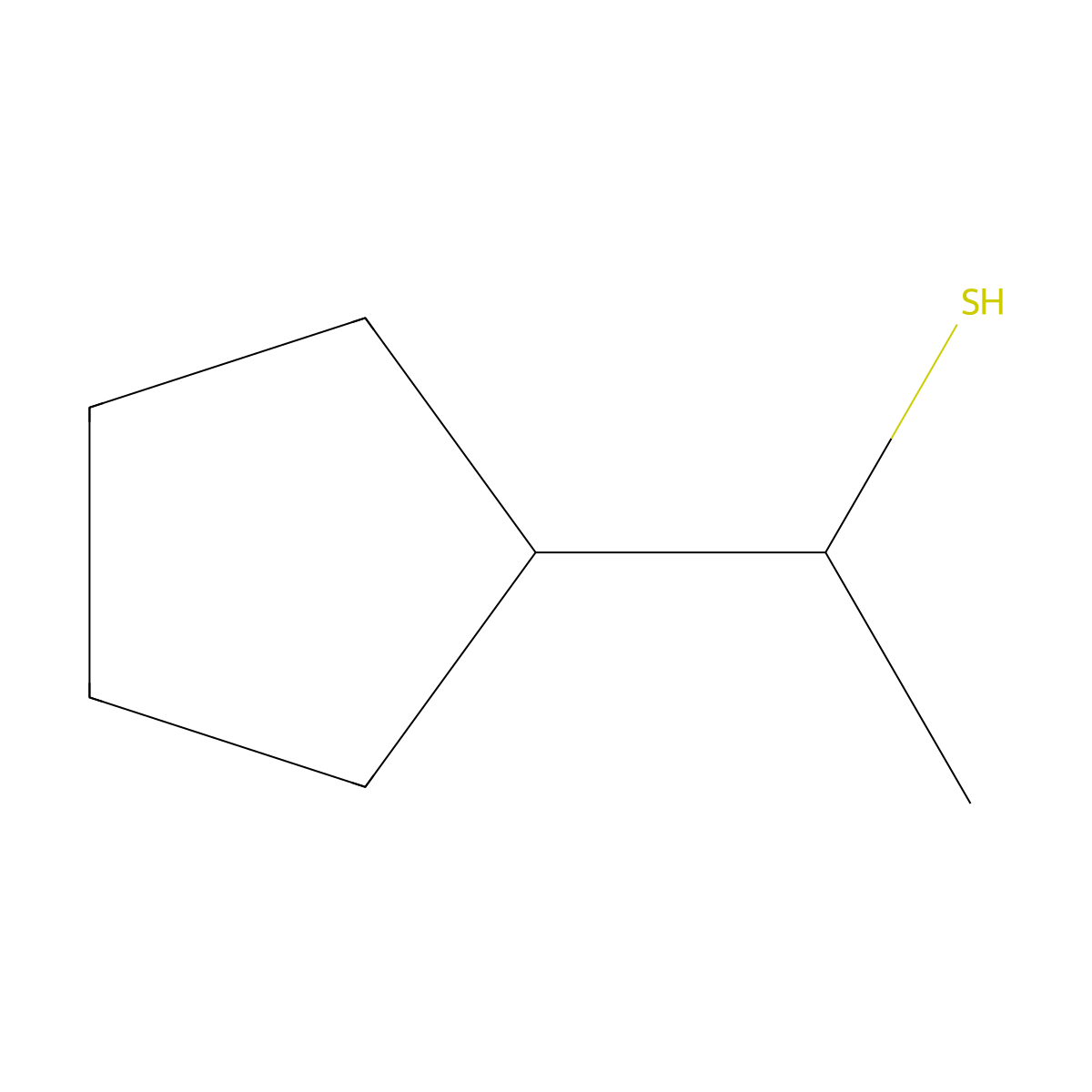 1-Cyclopentylethane-1-thiol molecular structure, CAS 1248674-97-6