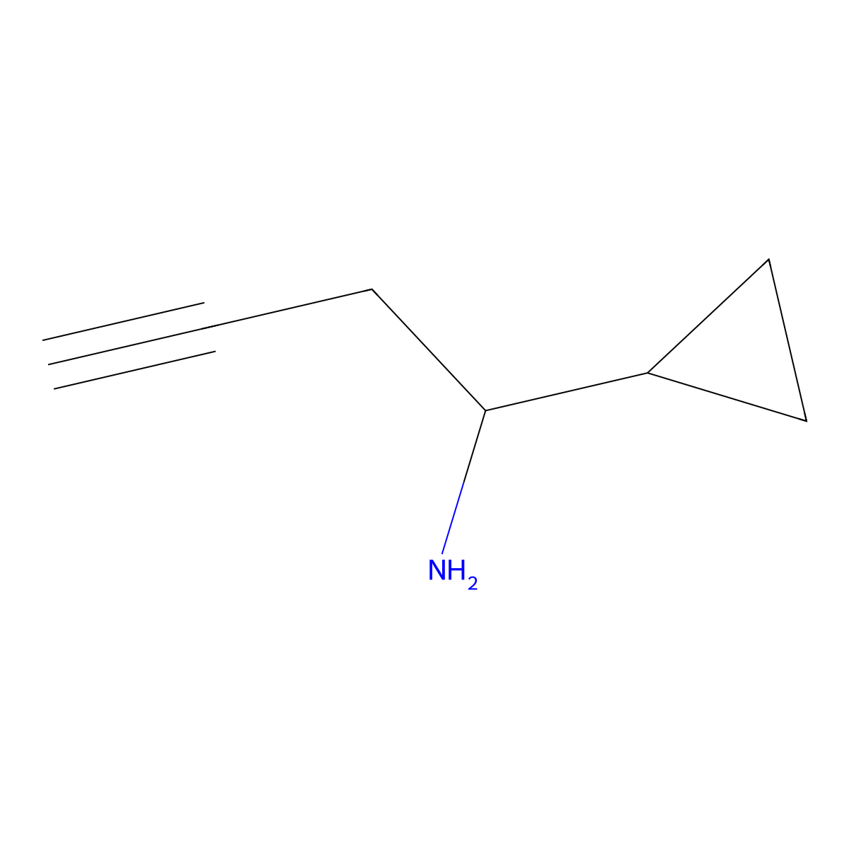 1-Cyclopropylbut-3-yn-1-amine molecular structure, CAS 1248675-94-6