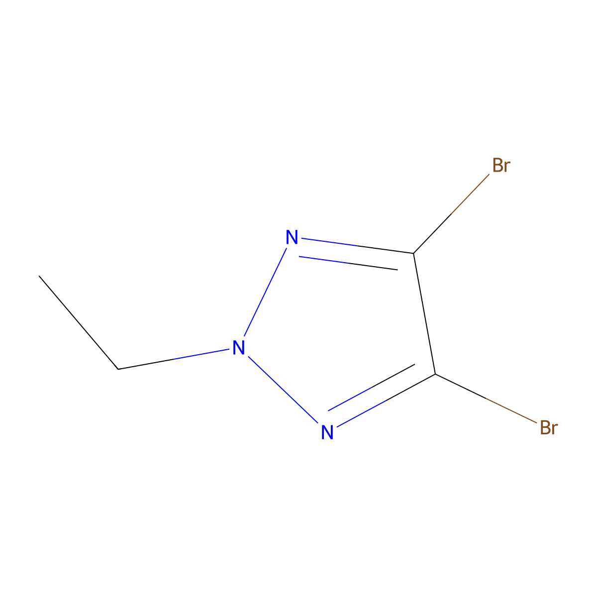 4,5-dibromo-2-ethyl-2H-1,2,3-triazole molecular structure, CAS 1248676-21-2