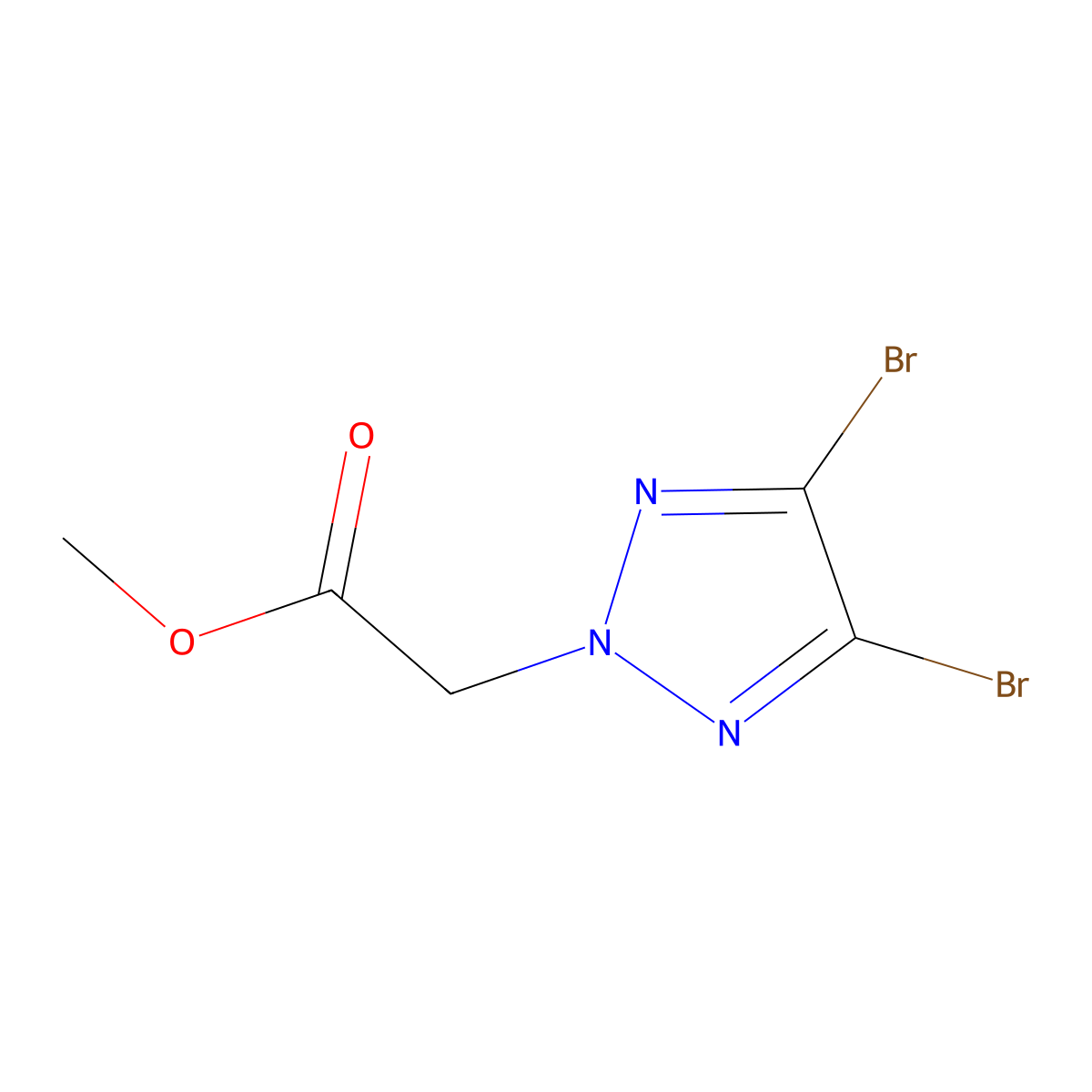 methyl 2-(4,5-dibromo-2H-1,2,3-triazol-2-yl)acetate molecular structure, CAS 1248676-22-3
